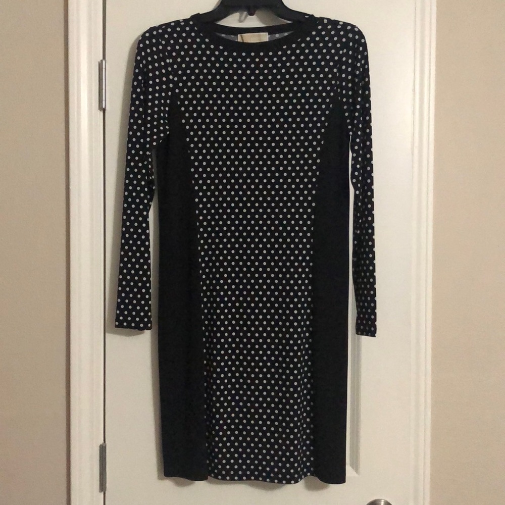 Michael Kors Black with White Polka dot dress in XS